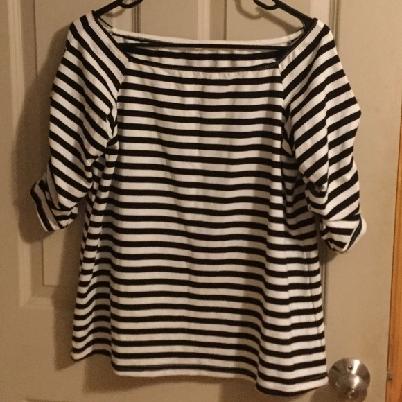 SHEIN Tops - NWOT Shein Striped Off Shoulder Smock Top